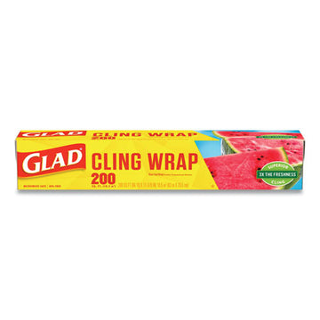 Glad® Clingwrap Plastic Wrap, 200 Square Foot Roll, Clear, 12 Rolls-carton freeshipping - TVN Wholesale